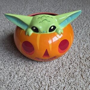 Star Wars Orange Pumpkin with Green Character